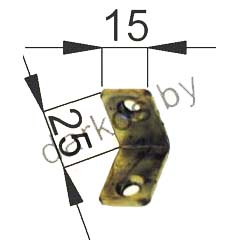 Уголок мебельный с двумя отверстиями №5